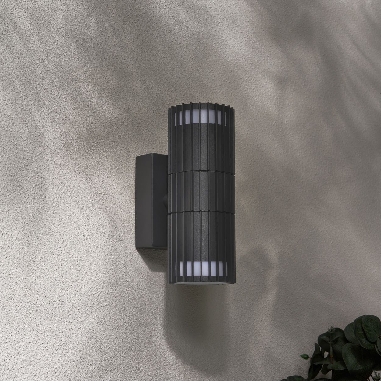 Sandlow 2 Light Up/Down Wall Light Ip65 Anth