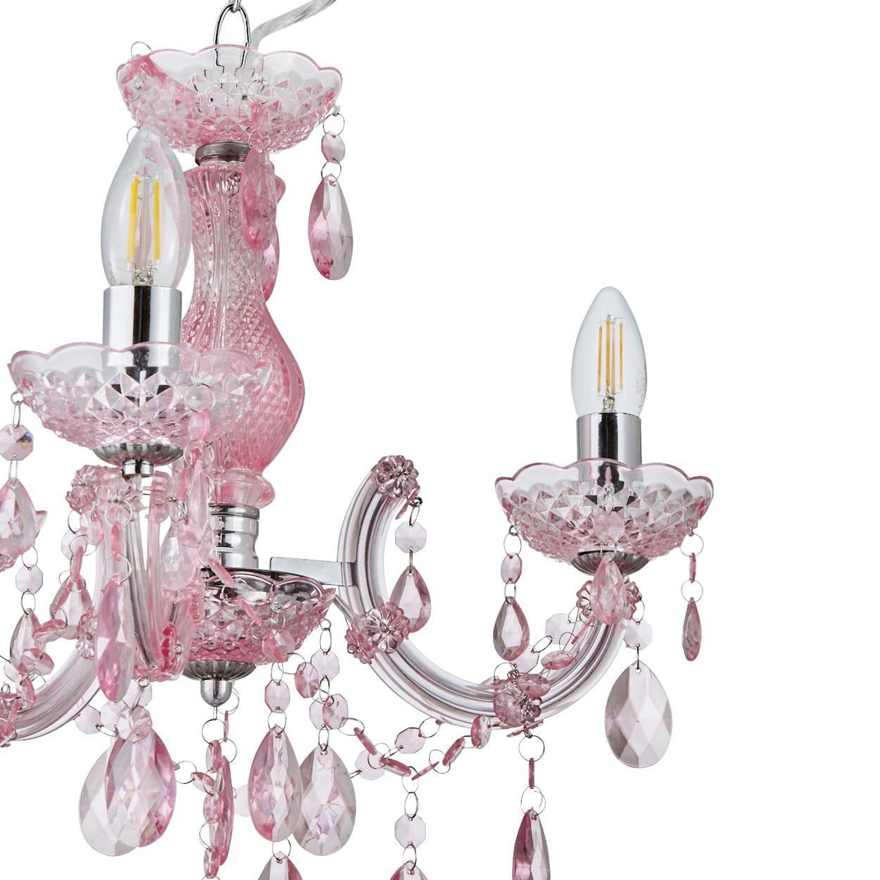 Marie Therese 3 Light Chandelier Pink