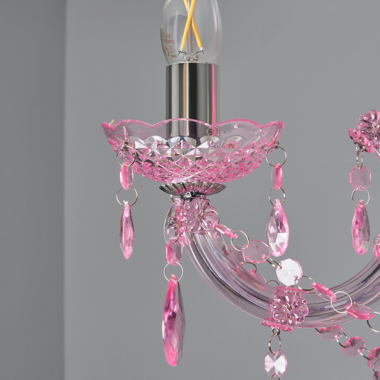 Marie Therese 3 Light Chandelier Pink