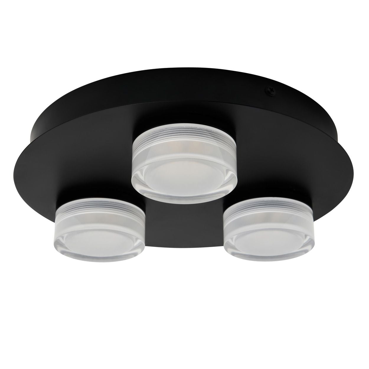 Sena 3 Plate Led Flush Black