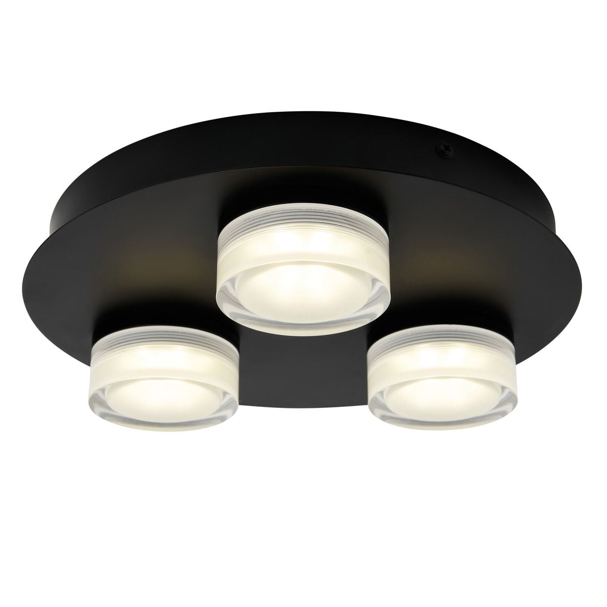 Sena 3 Plate Led Flush Black