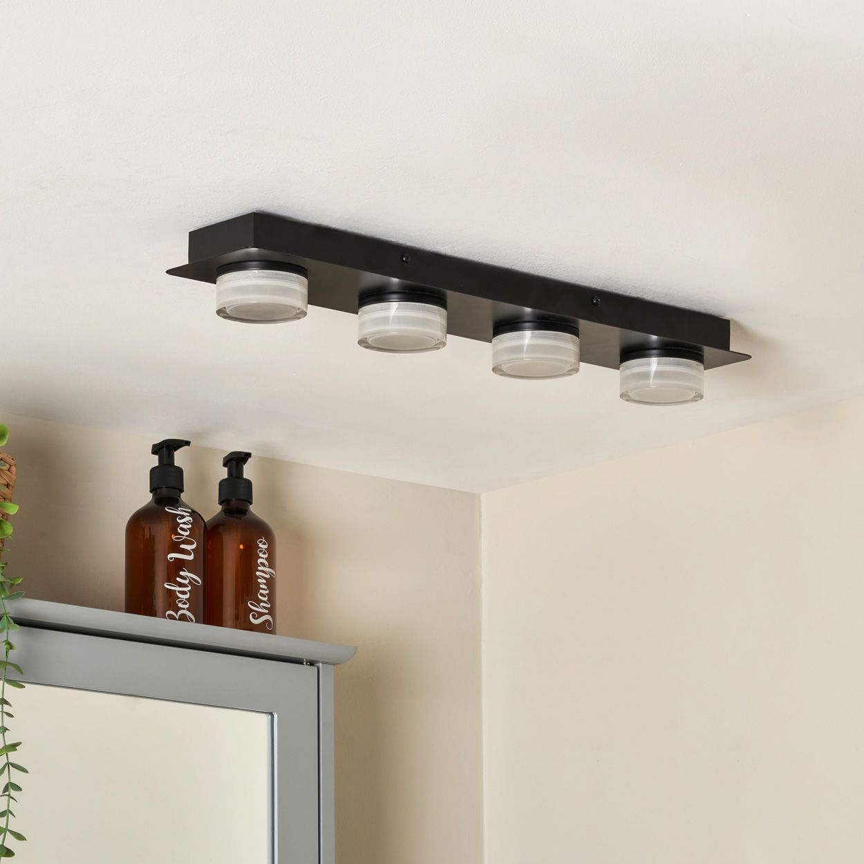 Sena 4 Bar Led Flush Black