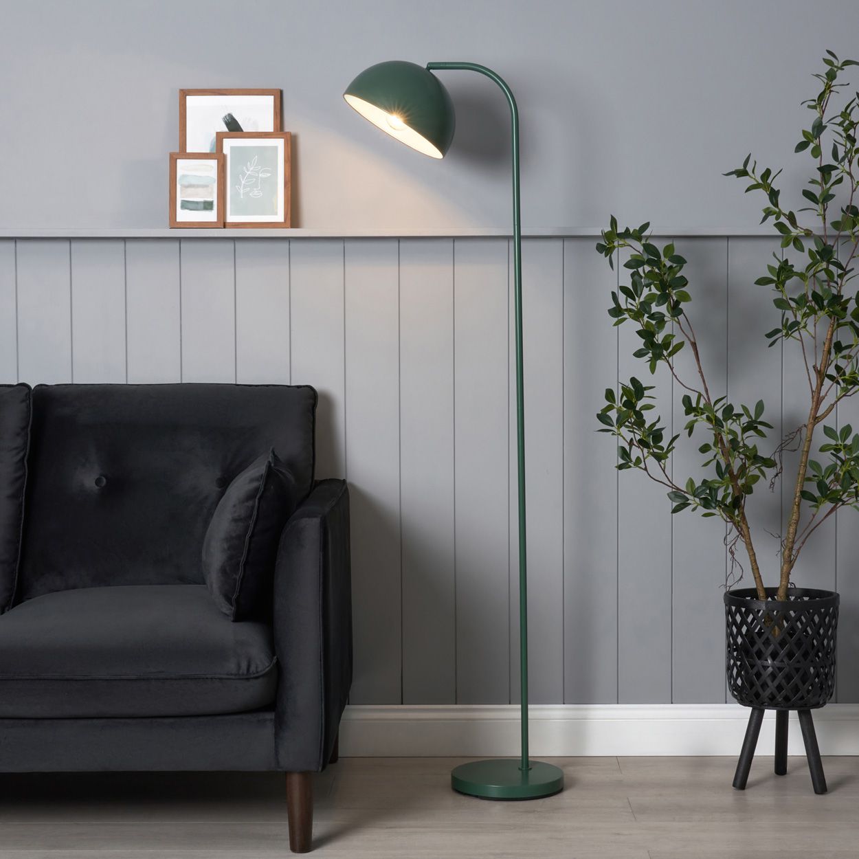 Bolsena Dome Floor Lamp Green