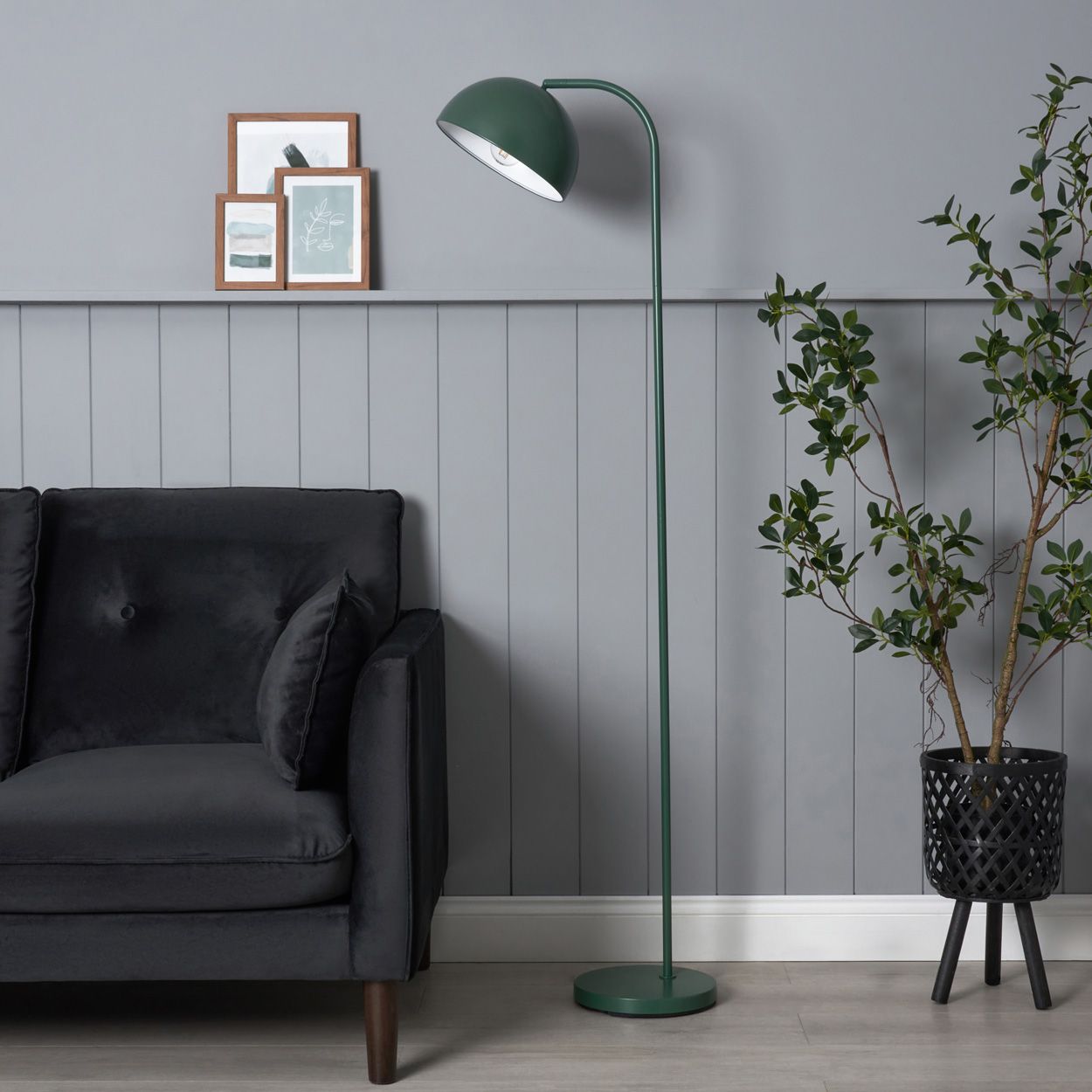 Bolsena Dome Floor Lamp Green
