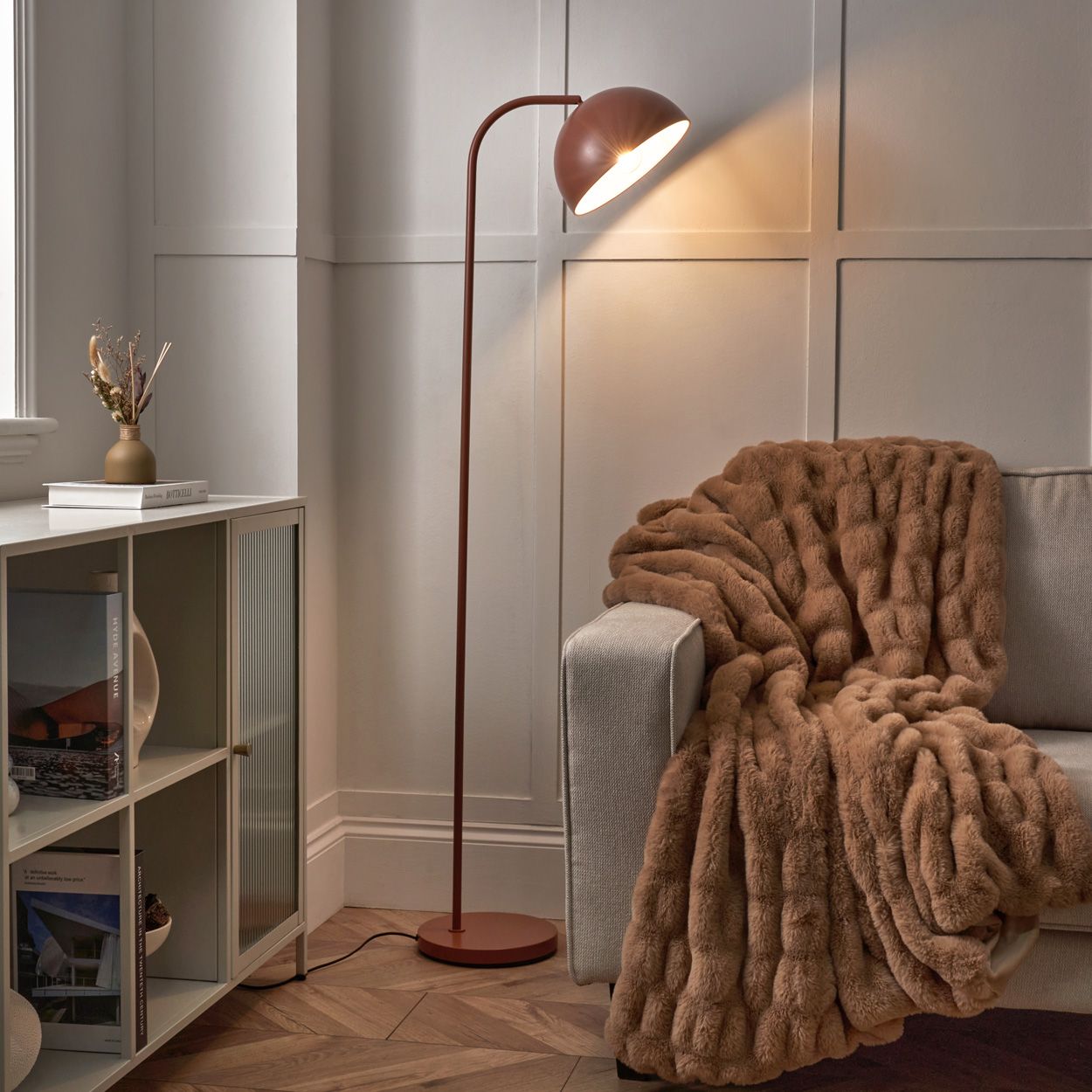 Bolsena Dome Floor Lamp Copper
