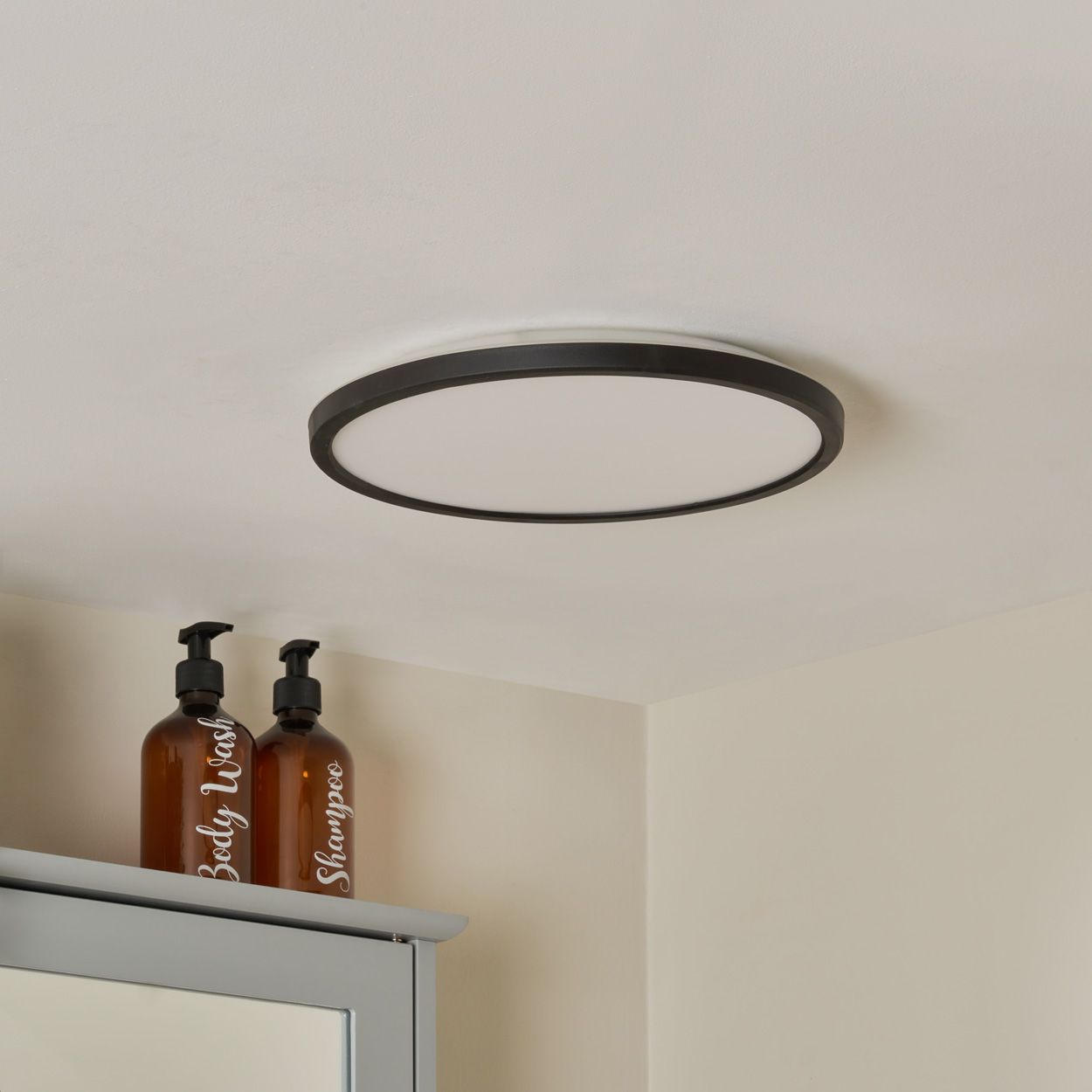 Savio Slim Led Flush 3 X Cct Ip44 Matt Black