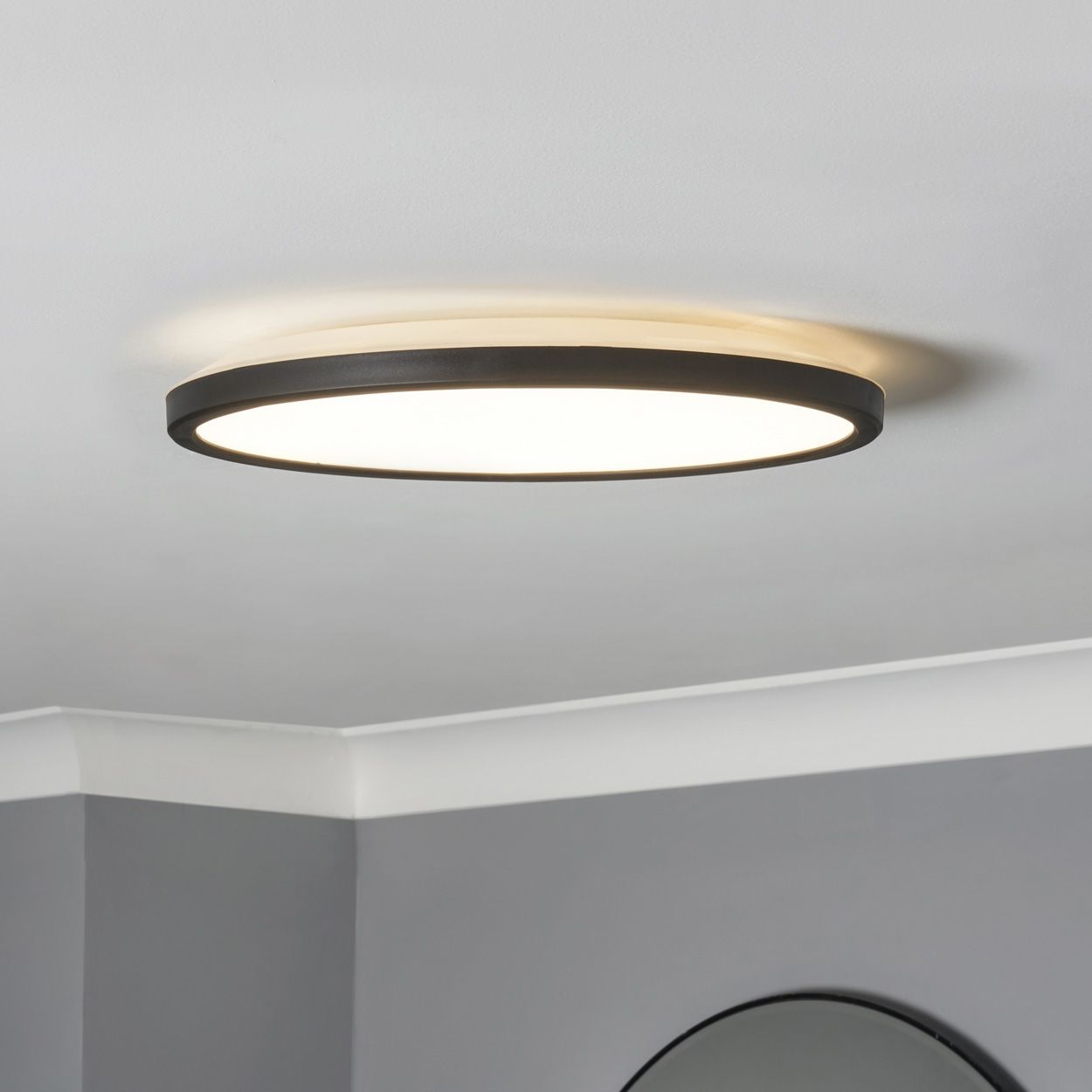Savio Slim Led Flush 3 X Cct Ip44 Matt Black