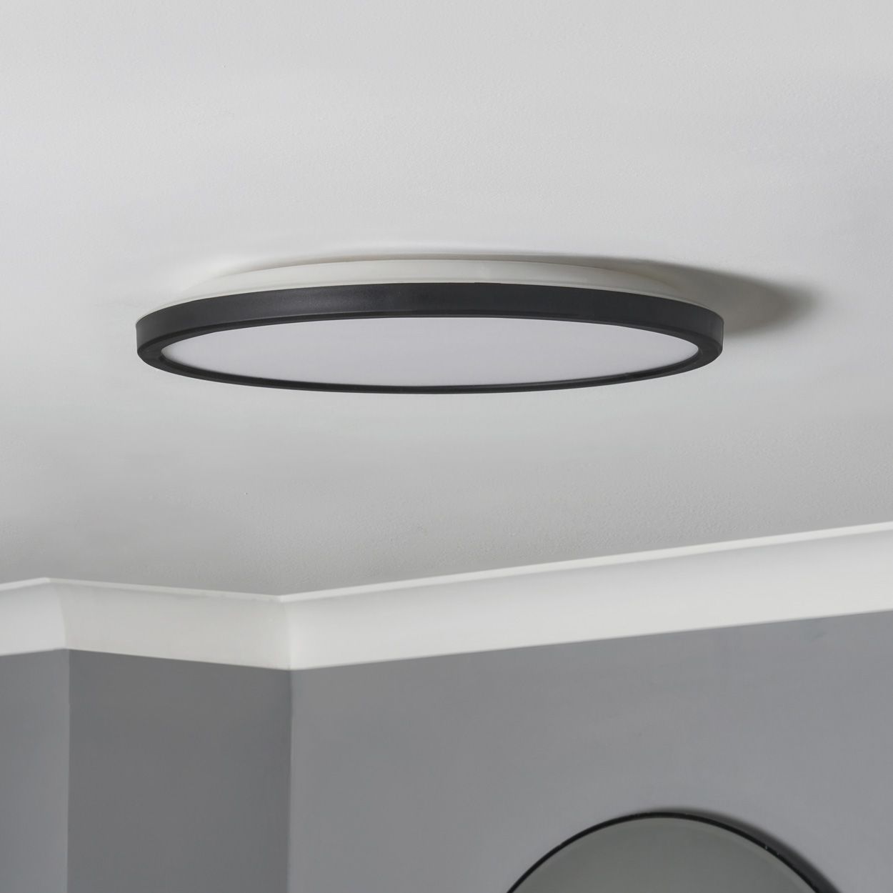 Savio Slim Led Flush 3 X Cct Ip44 Matt Black