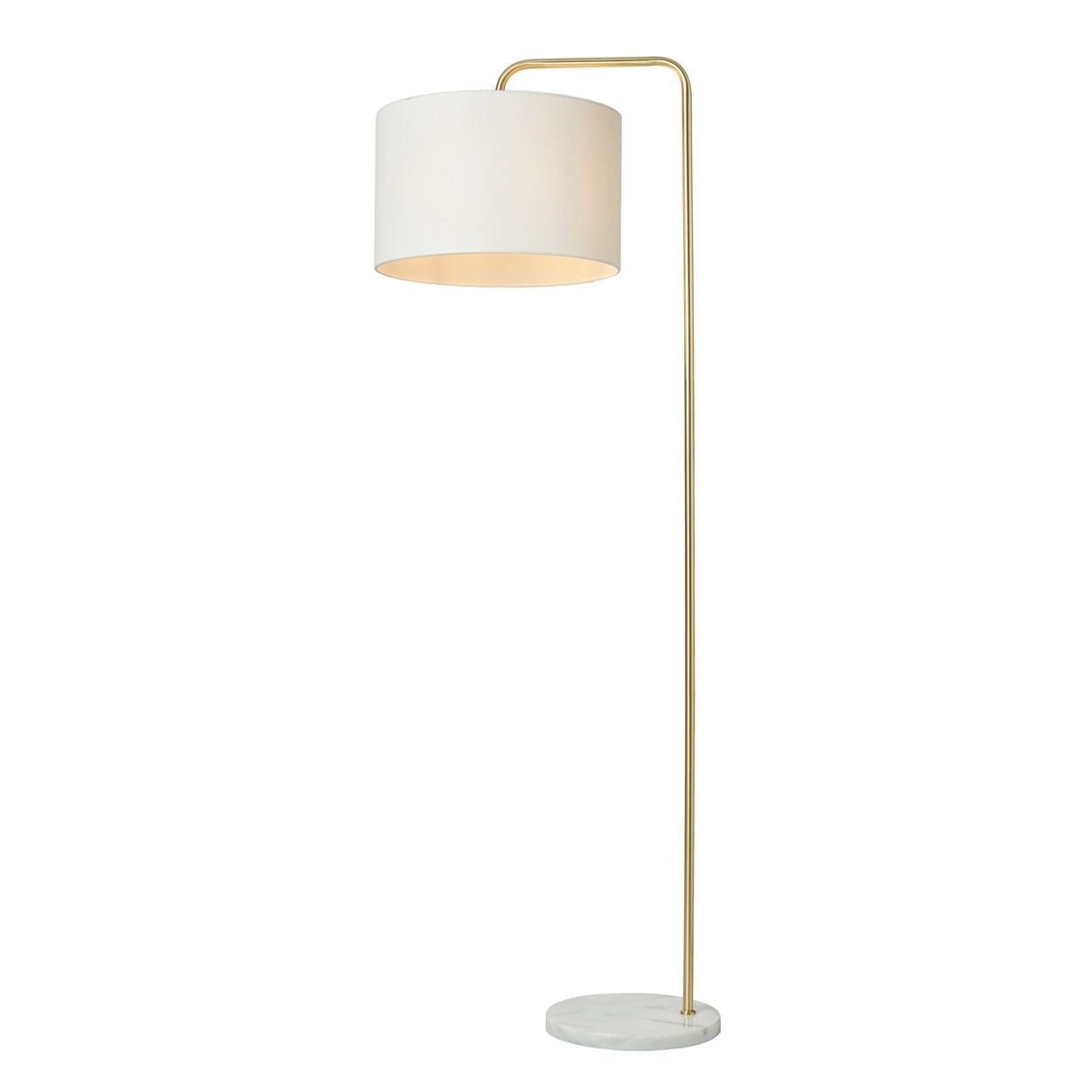 Ferraro Curved Floor Lamp Satin Brass