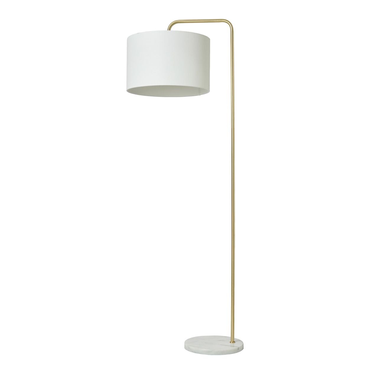 Ferraro Curved Floor Lamp Satin Brass
