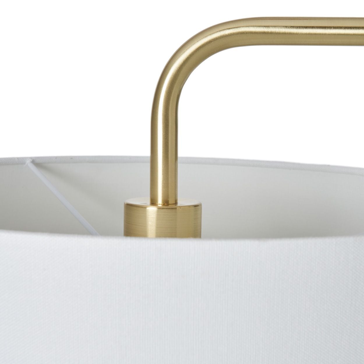 Ferraro Curved Floor Lamp Satin Brass