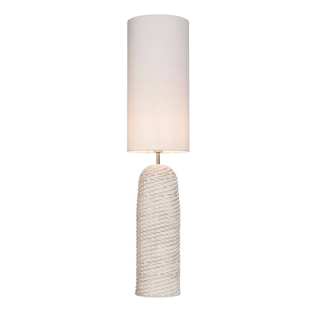 Novaro Rattan Floor Lamp White