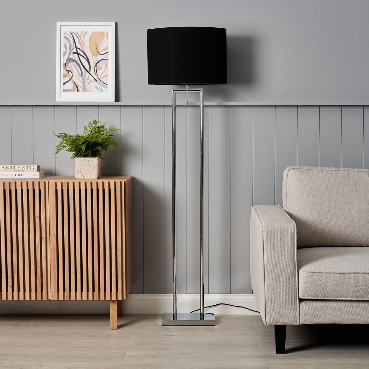 Lonton Hotel Floor Lamp Chrome