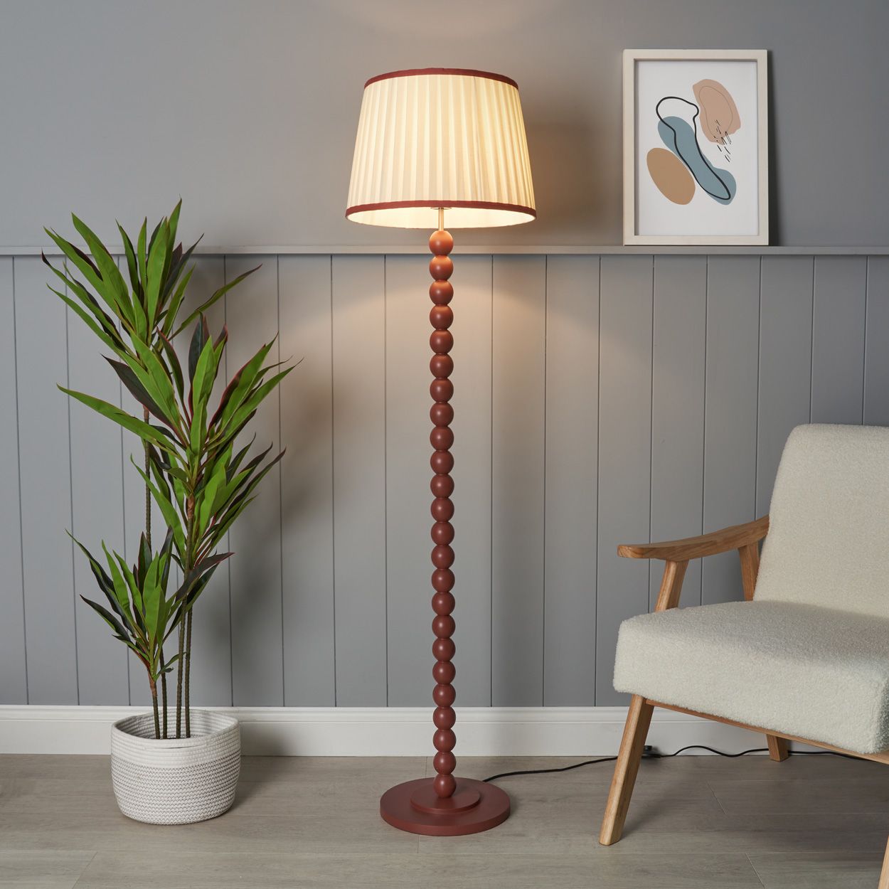 Luthern Spindle Floor Lamp Natural