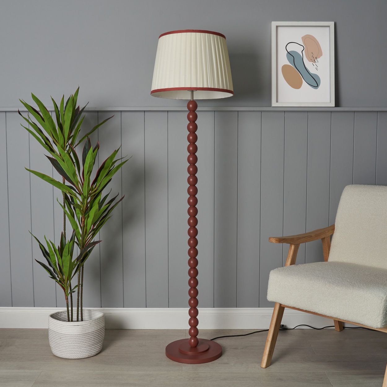 Luthern Spindle Floor Lamp Natural