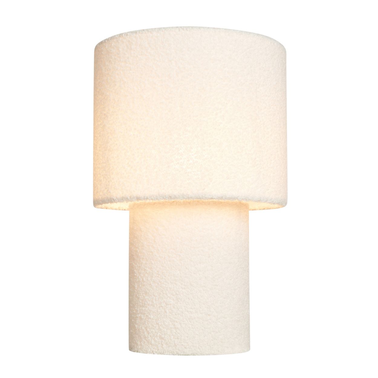 Heatley Boucle Table Lamp White