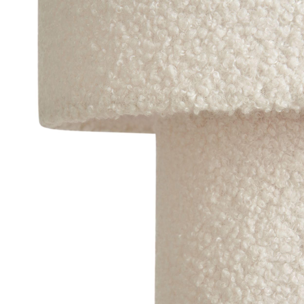 Heatley Boucle Table Lamp White