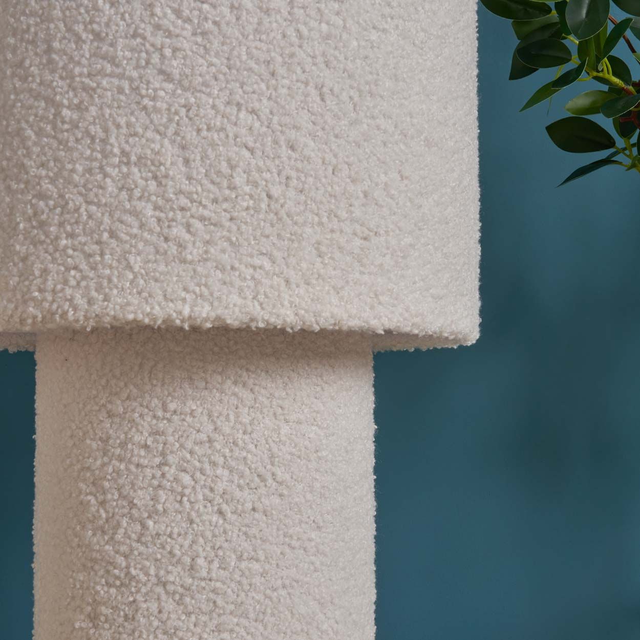 Heatley Boucle Table Lamp White