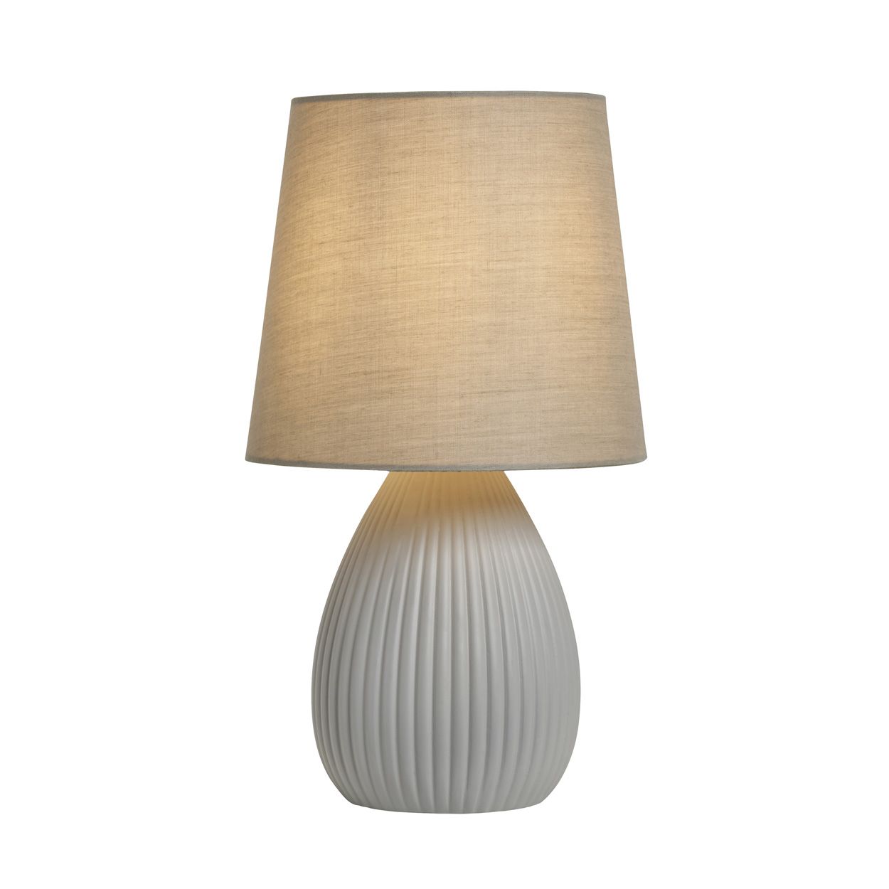 Delph Ceramic Table Lamp Light Grey