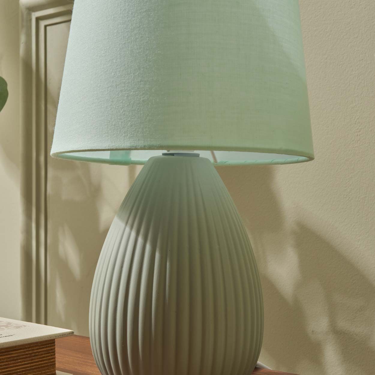 Delph Ceramic Table Lamp Mossy Green