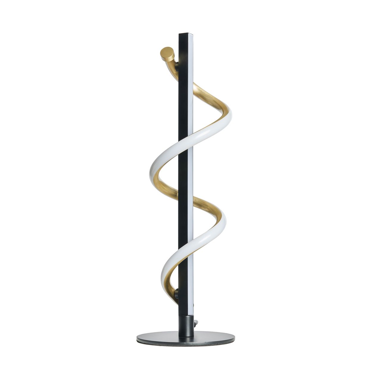 Mallow Led Spiral Table Lamp Black & Brass