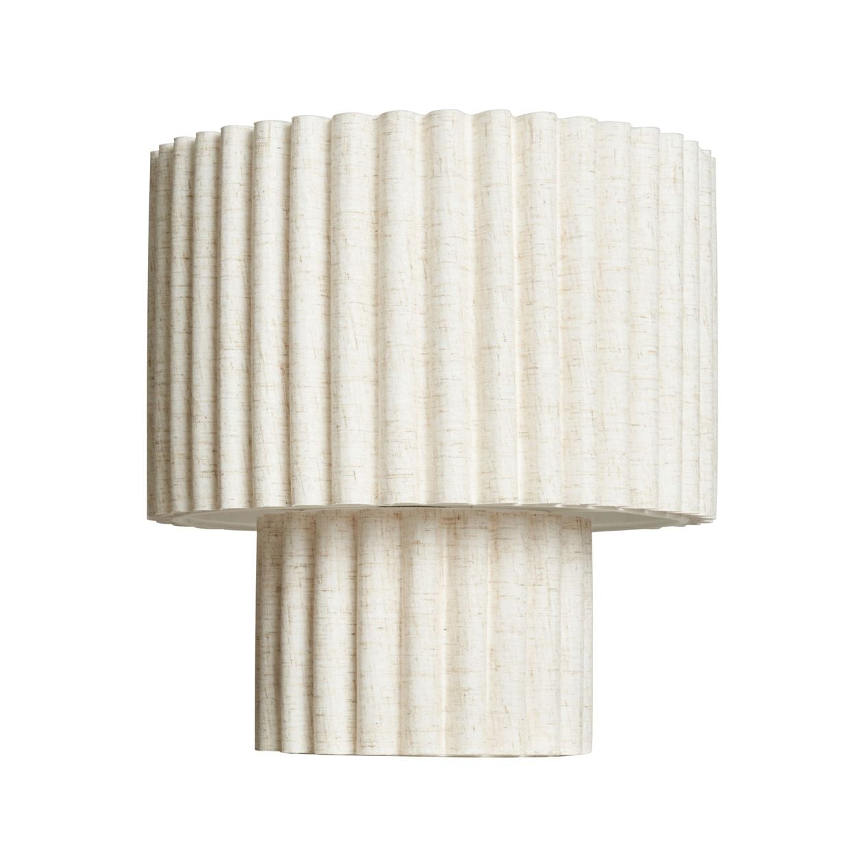 Tallarn Double Shade Pleated Table Lamp Stone