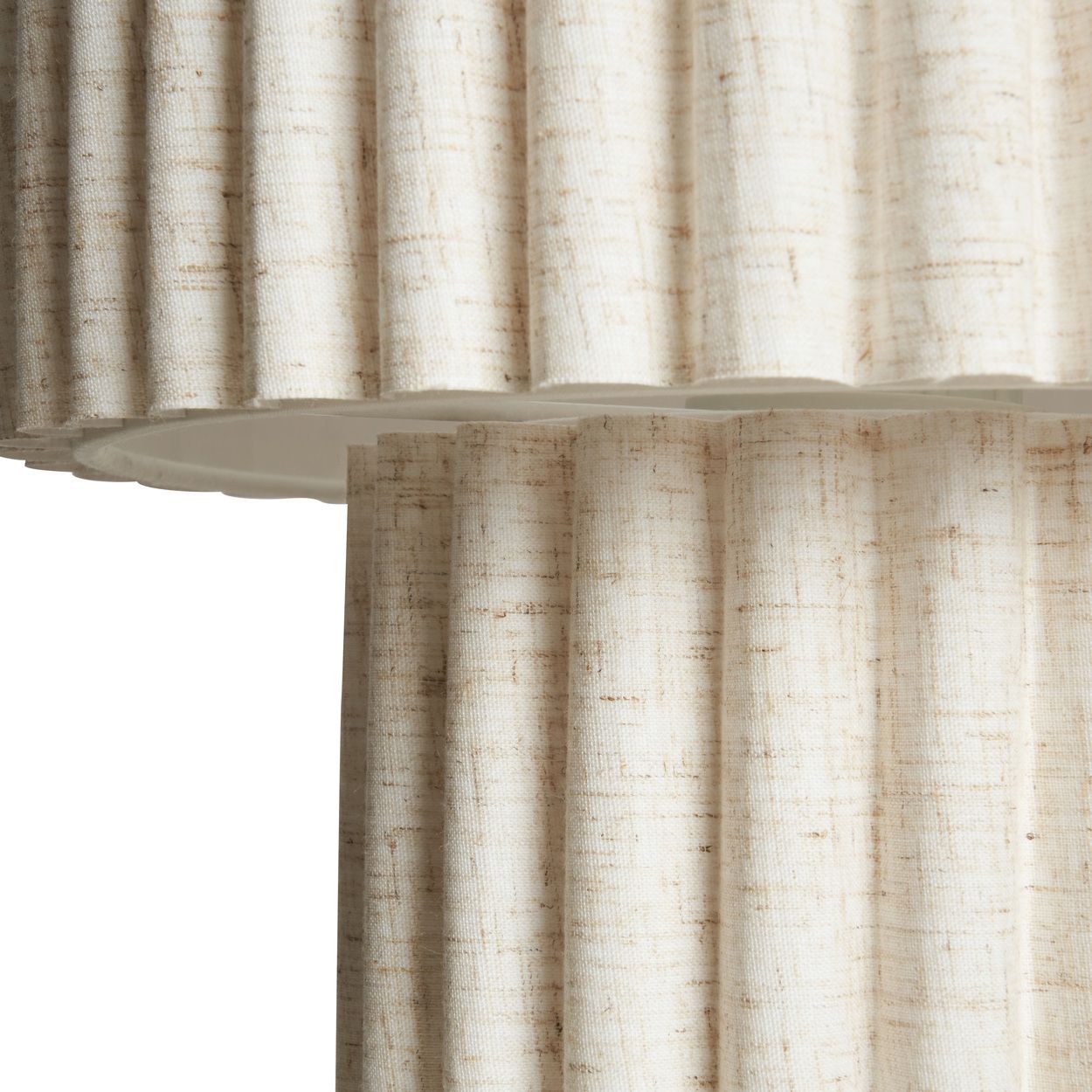 Tallarn Double Shade Pleated Table Lamp Stone