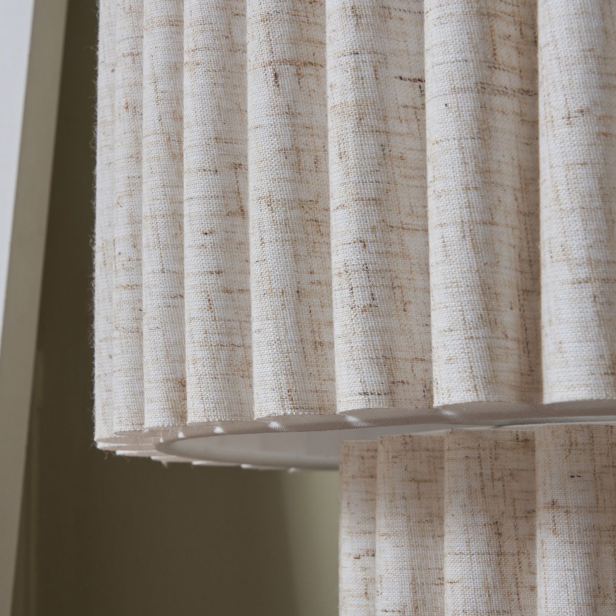 Tallarn Double Shade Pleated Table Lamp Stone