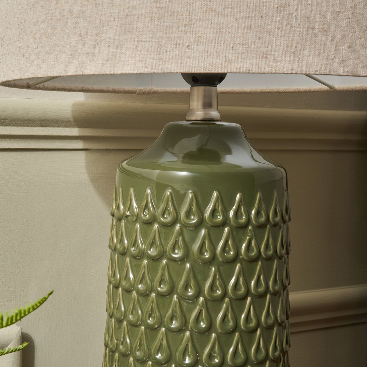 Tenham Ceramic Table Lamp Green