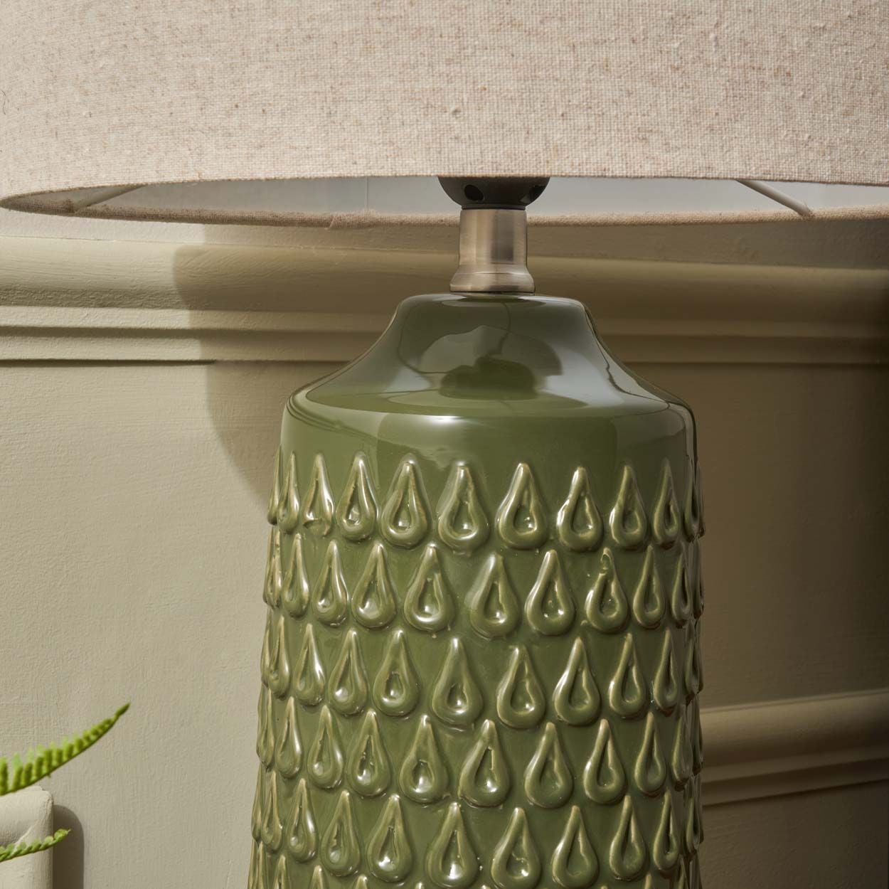 Tenham Ceramic Table Lamp Green