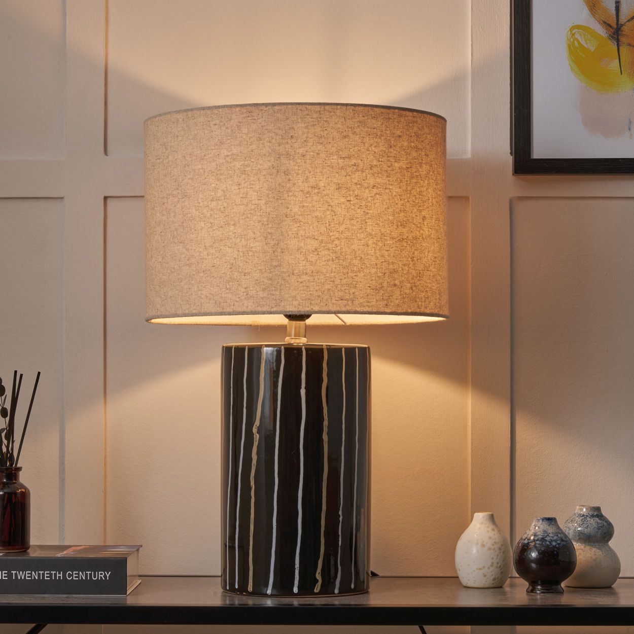 Milden Ceramic Table Lamp Black