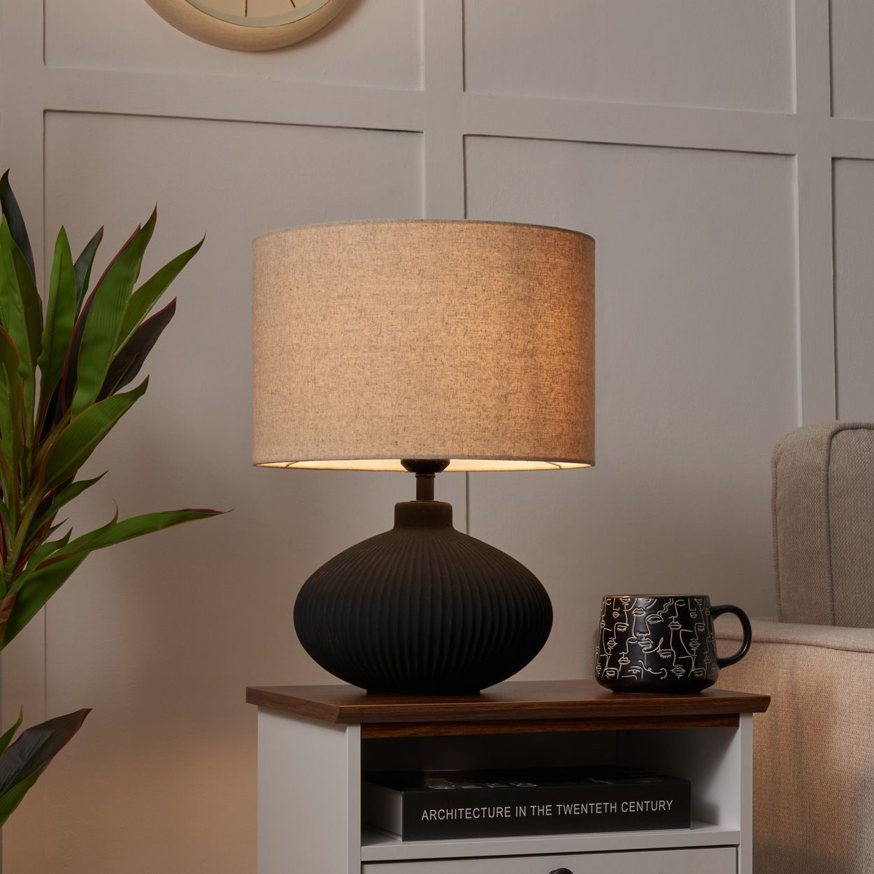 Benham Ceramic Table Lamp Black