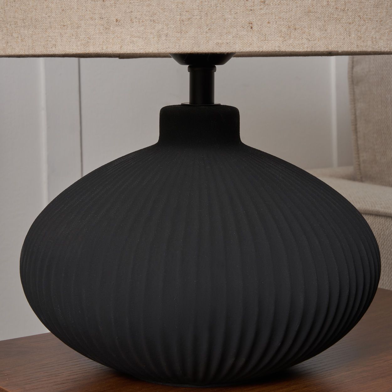 Benham Ceramic Table Lamp Black