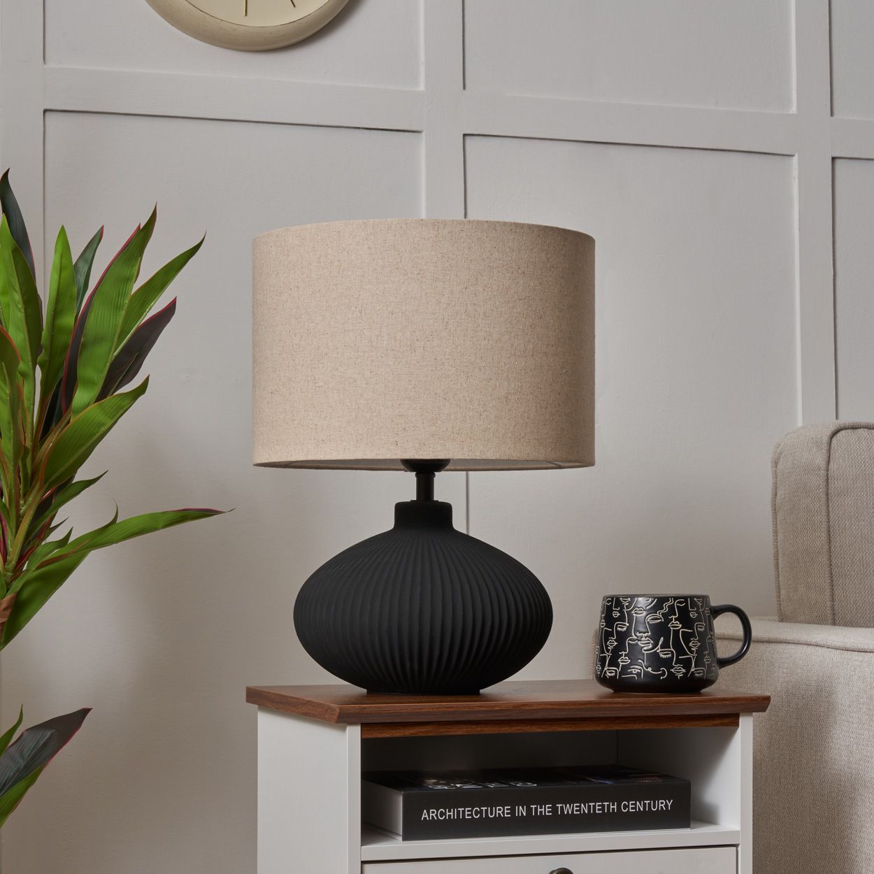 Benham Ceramic Table Lamp Black