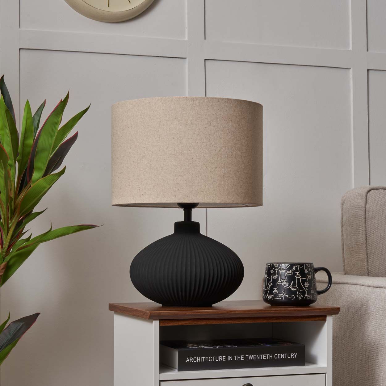 Benham Ceramic Table Lamp Black