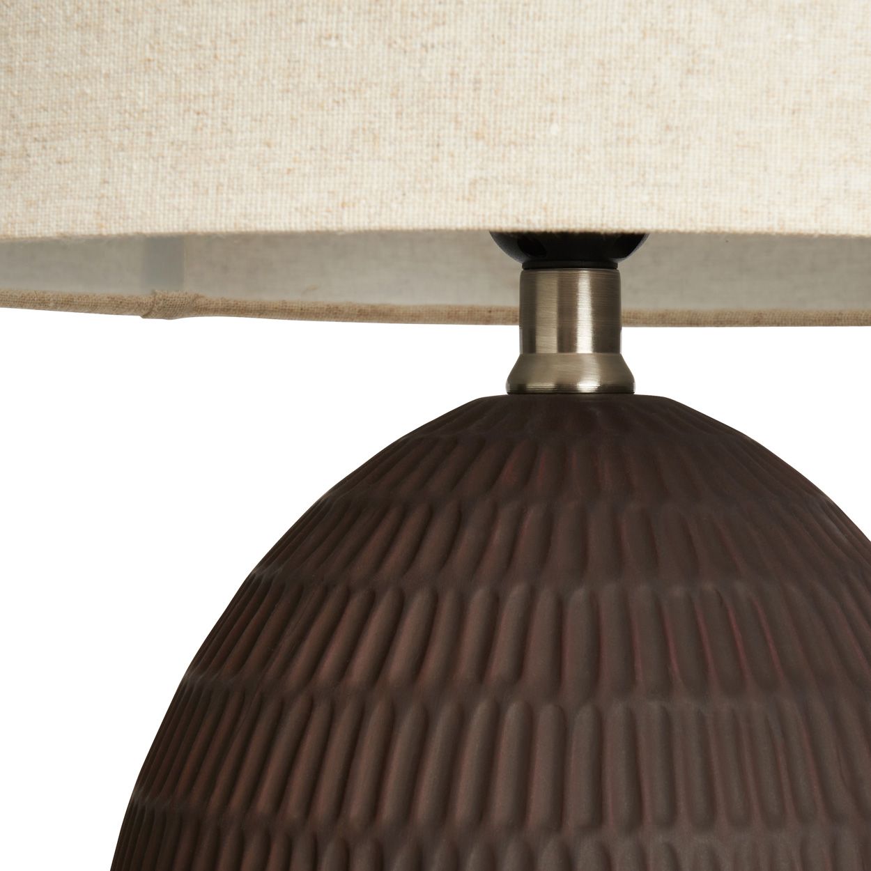 Lingham Porcelain Table Lamp Brown