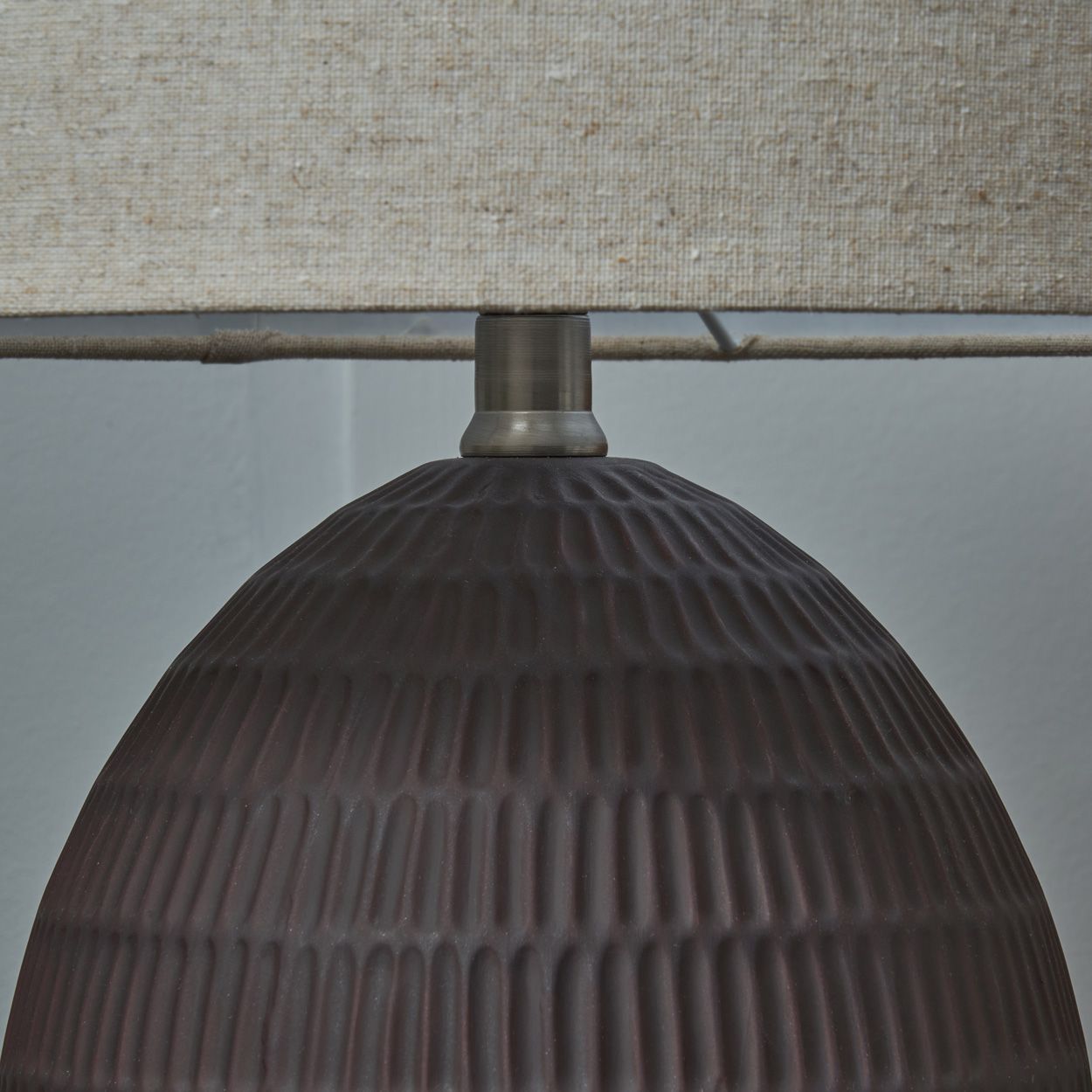 Lingham Porcelain Table Lamp Brown