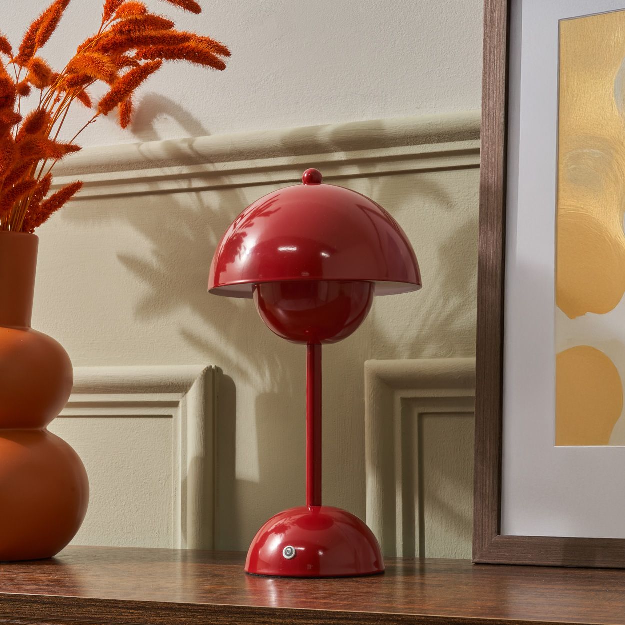 Emsford Rechargeable Table Lamp Red