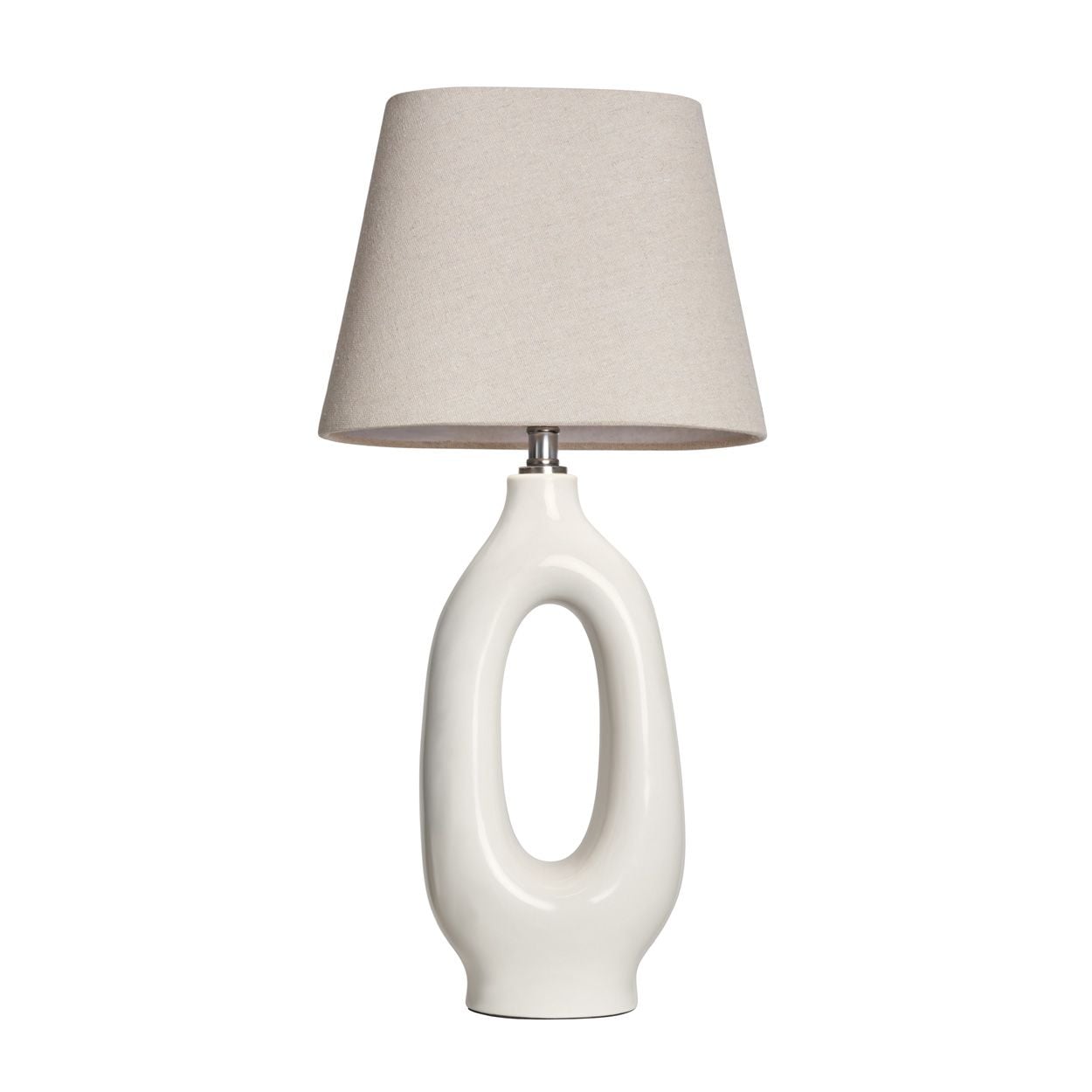 Colbrook Seeded Cotton Shade Table Lamp Cream