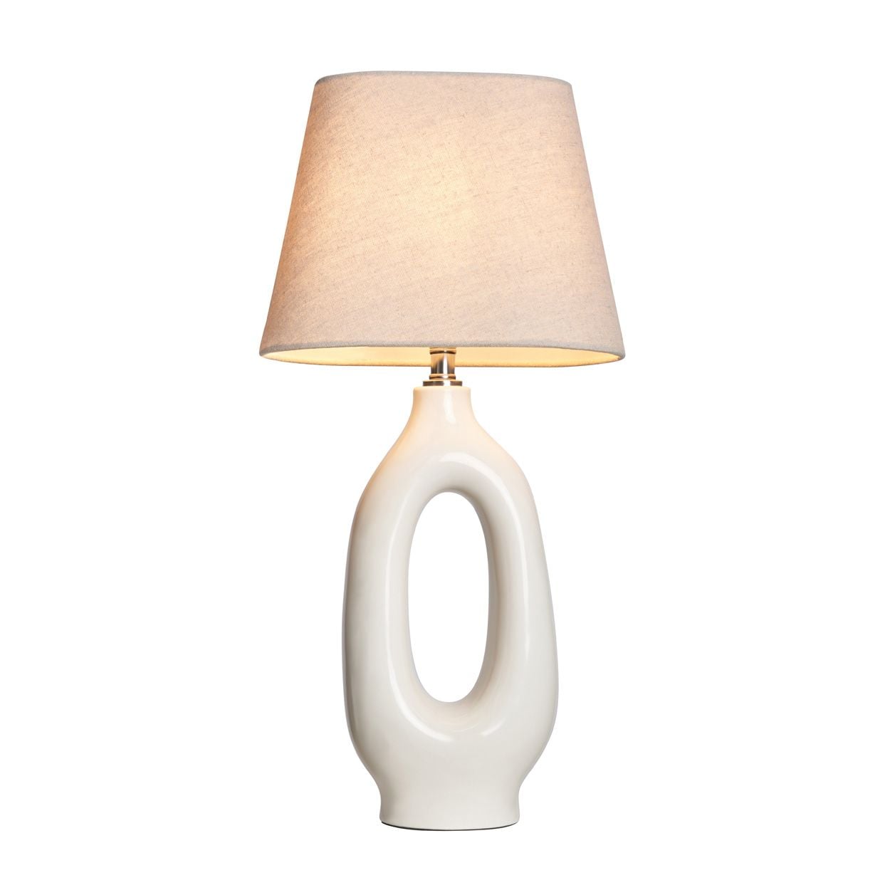 Colbrook Seeded Cotton Shade Table Lamp Cream
