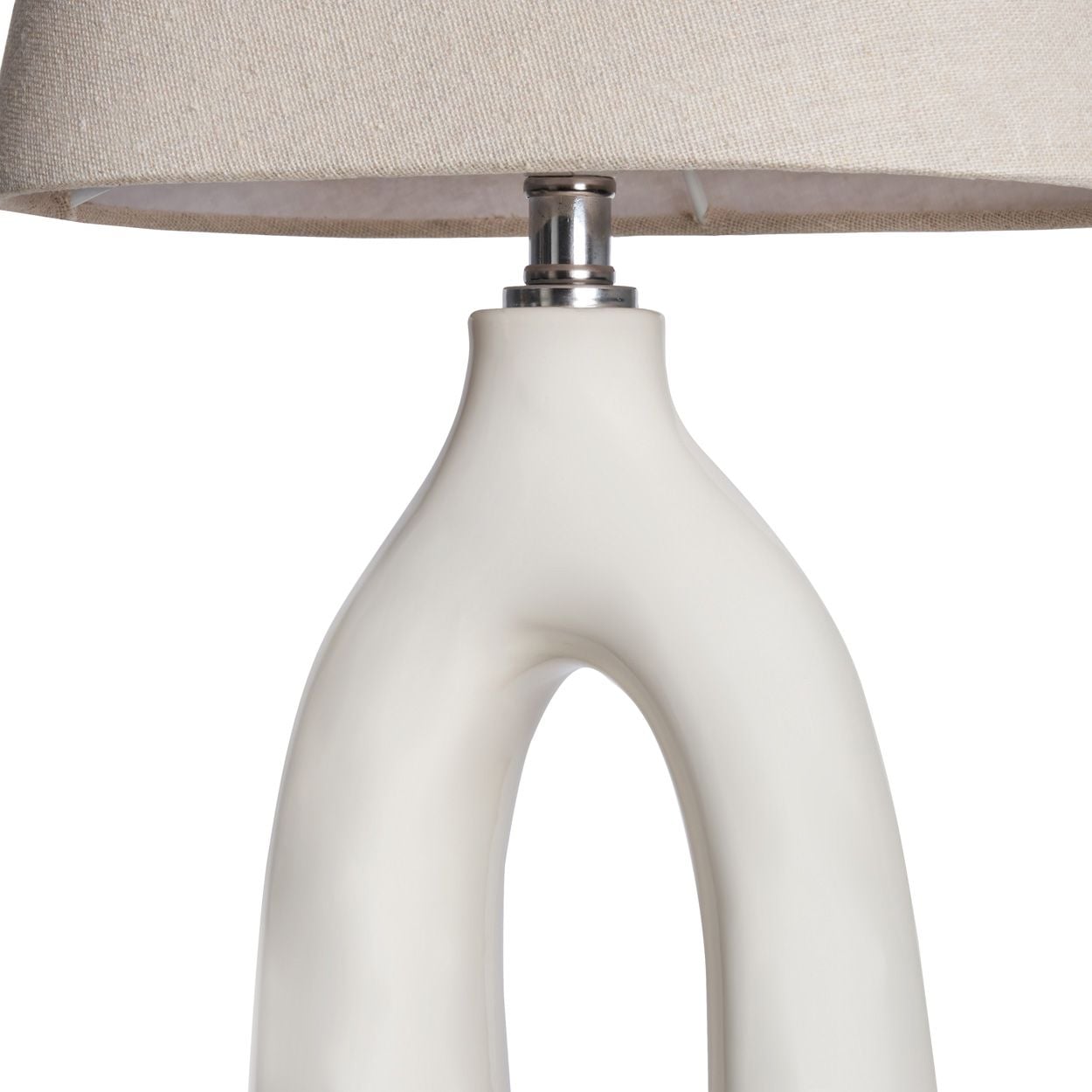 Colbrook Seeded Cotton Shade Table Lamp Cream