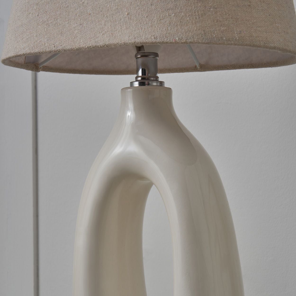 Colbrook Seeded Cotton Shade Table Lamp Cream