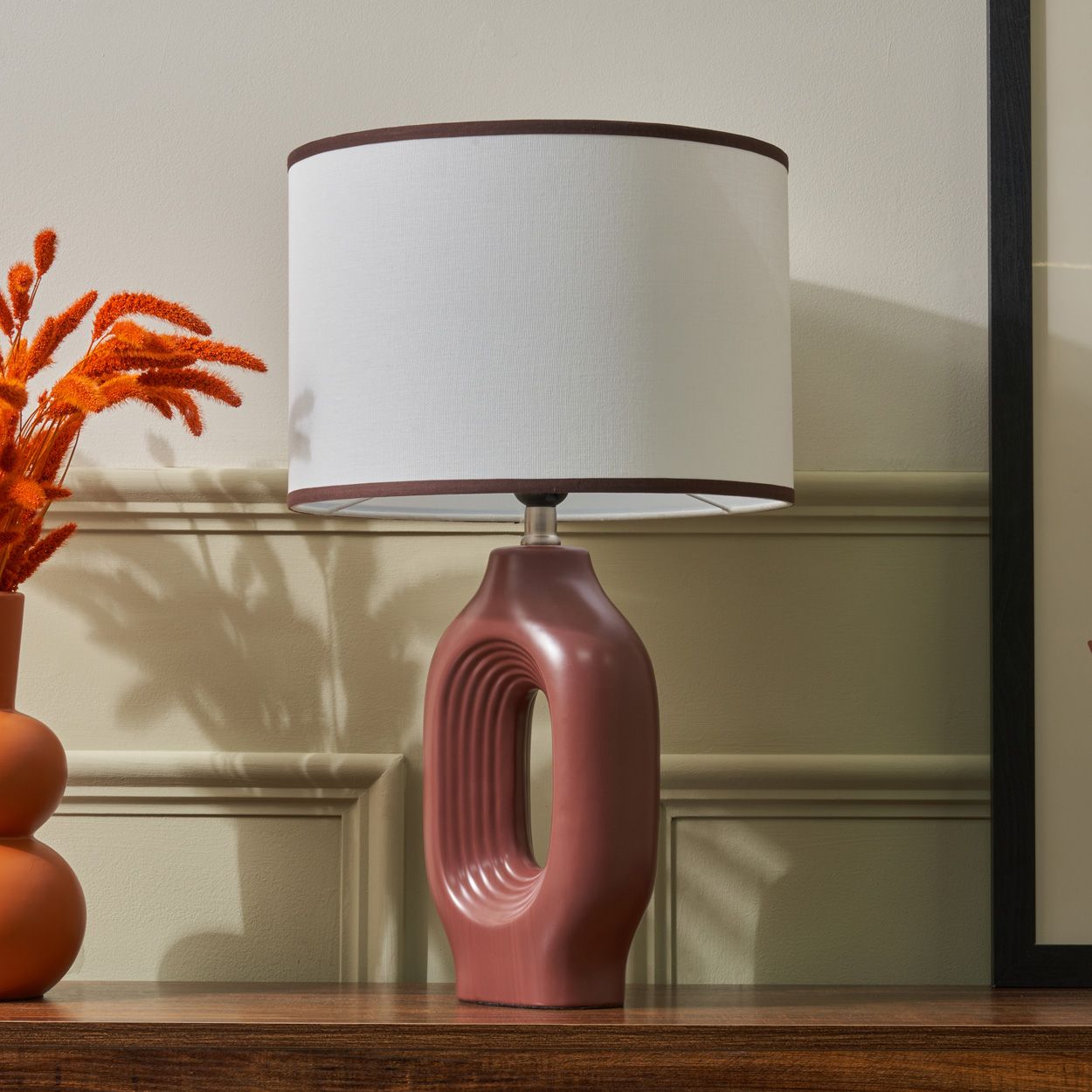 Rocklyn Ceramic Table Lamp Brown