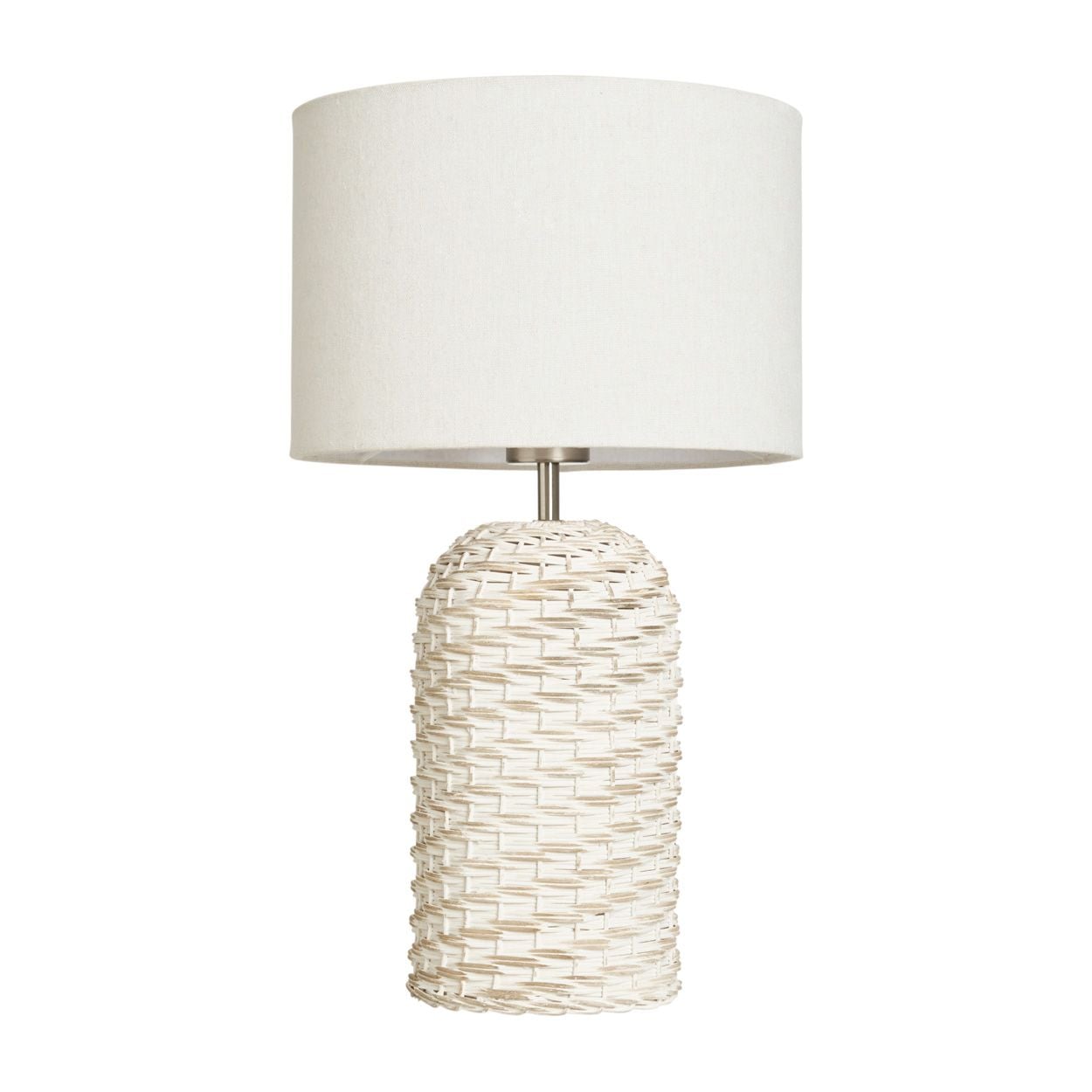 Novaro Rattan Table Lamp White