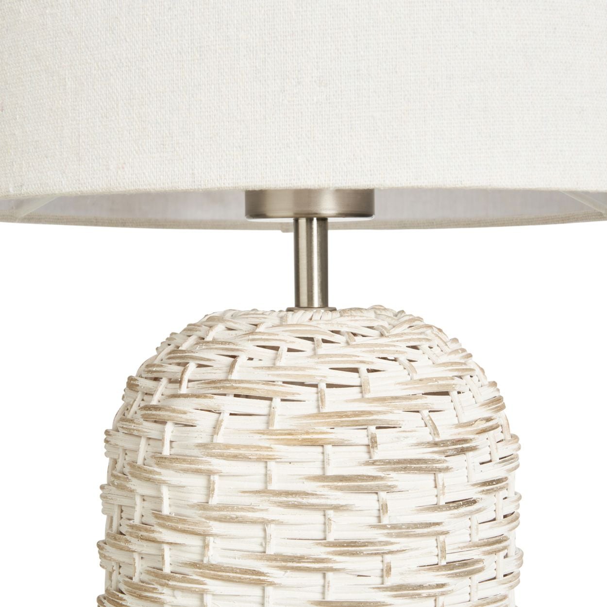 Novaro Rattan Table Lamp White