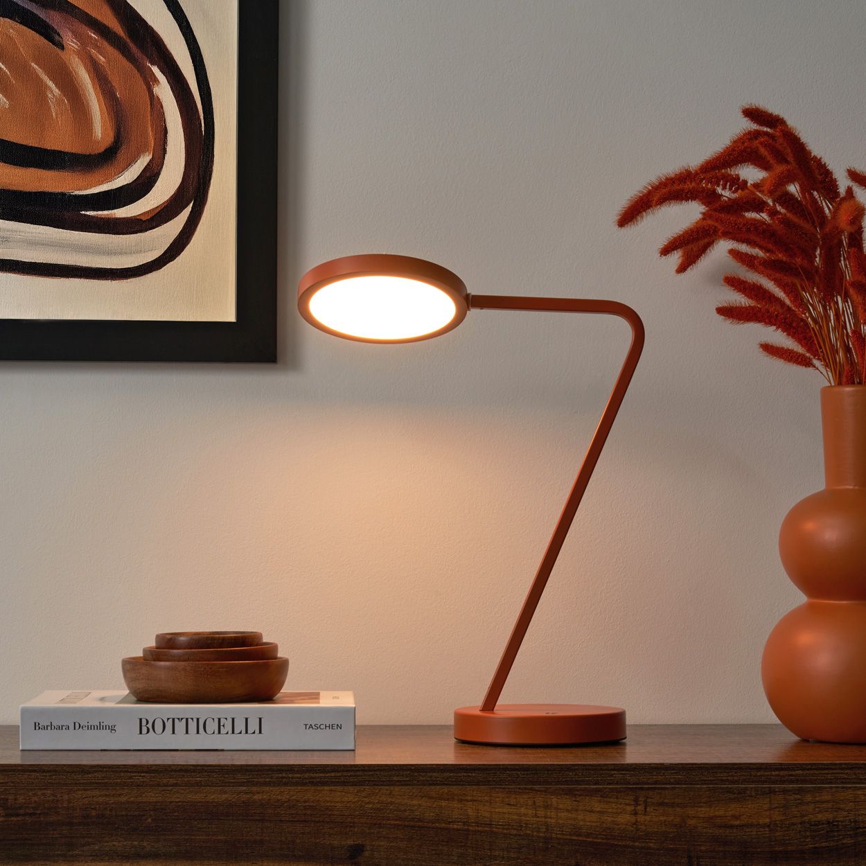 Brasov Rechargeable 2W Table Lamp Ip54 Rust