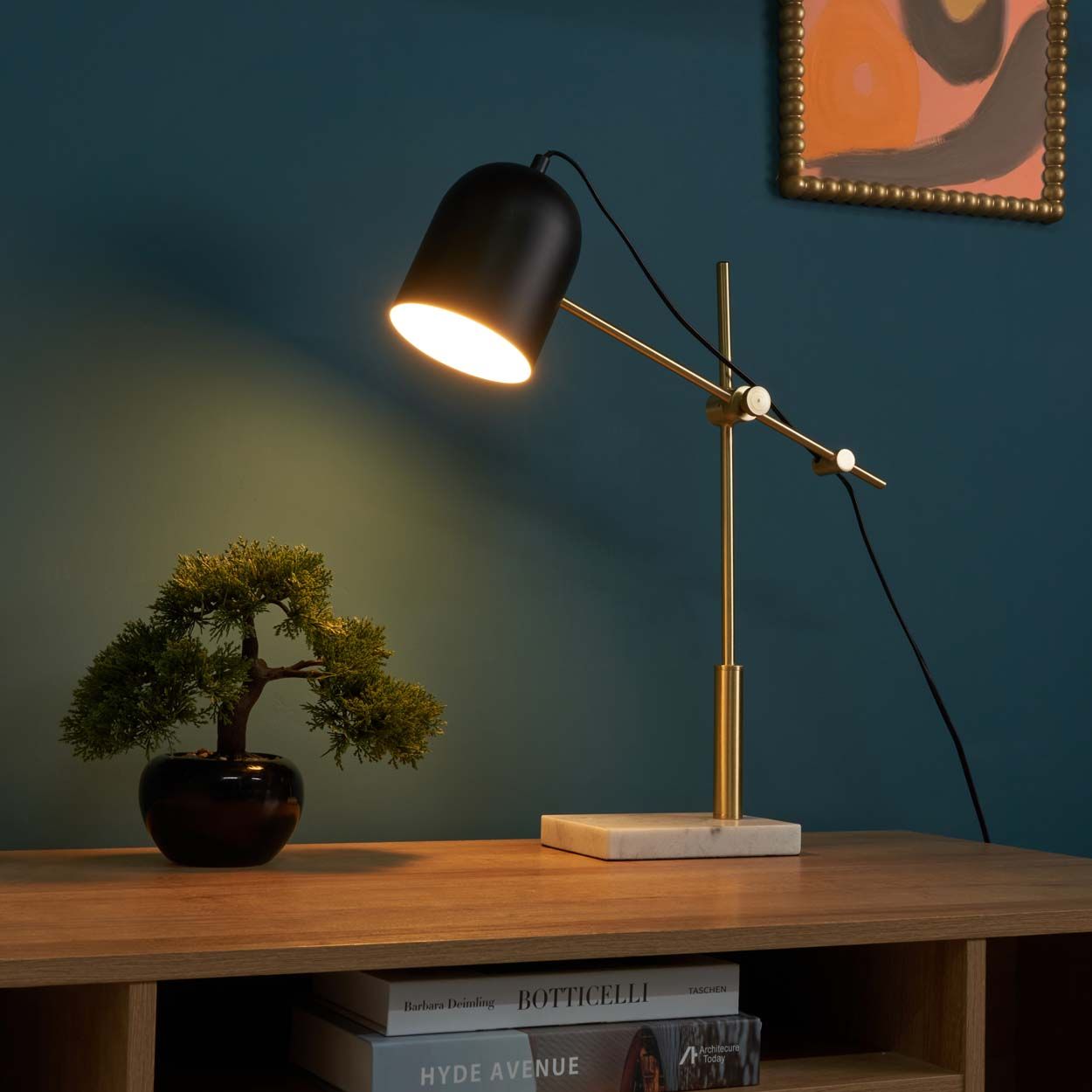 Blington Marble Base Task Lamp Black