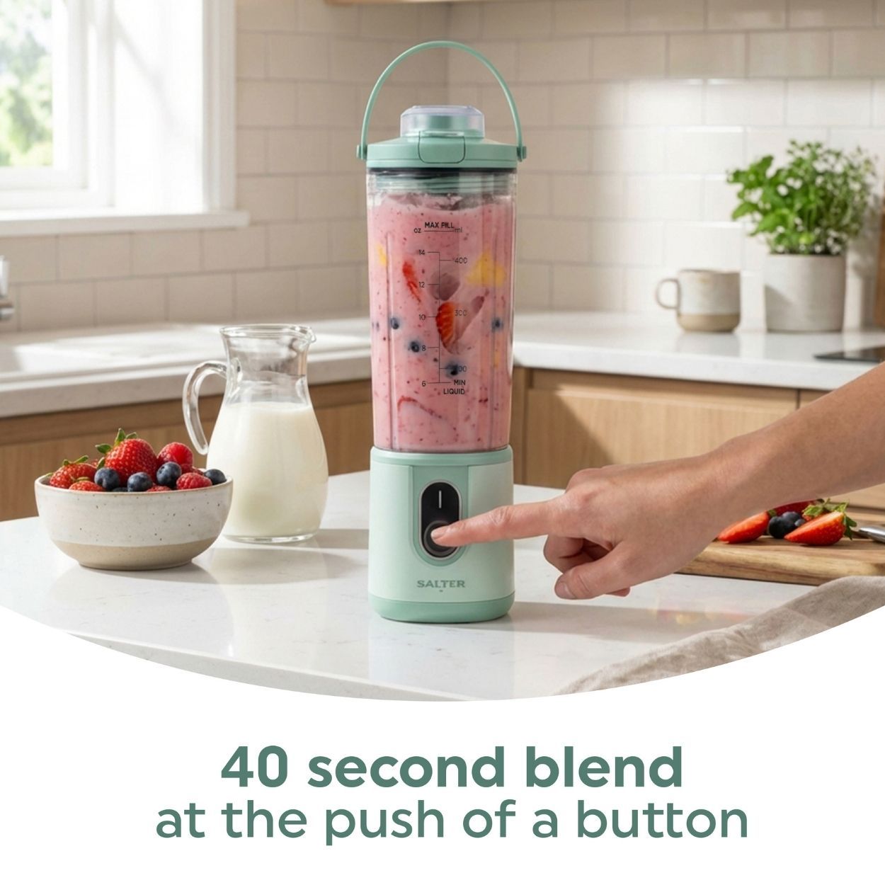 Salter Portable Blender Light Blue