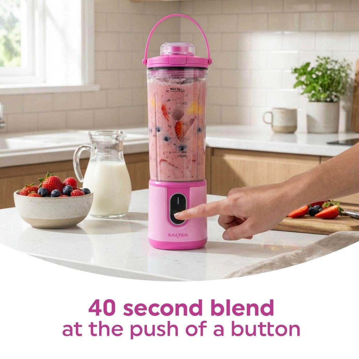 Salter Portable Blender Pink