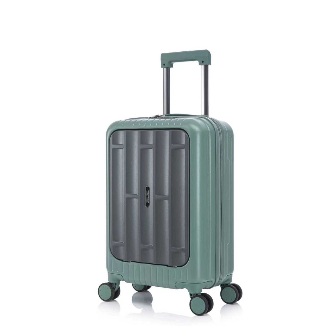 Cabin Suitcase With Laptop Sleeve Green Grey  55.5cm